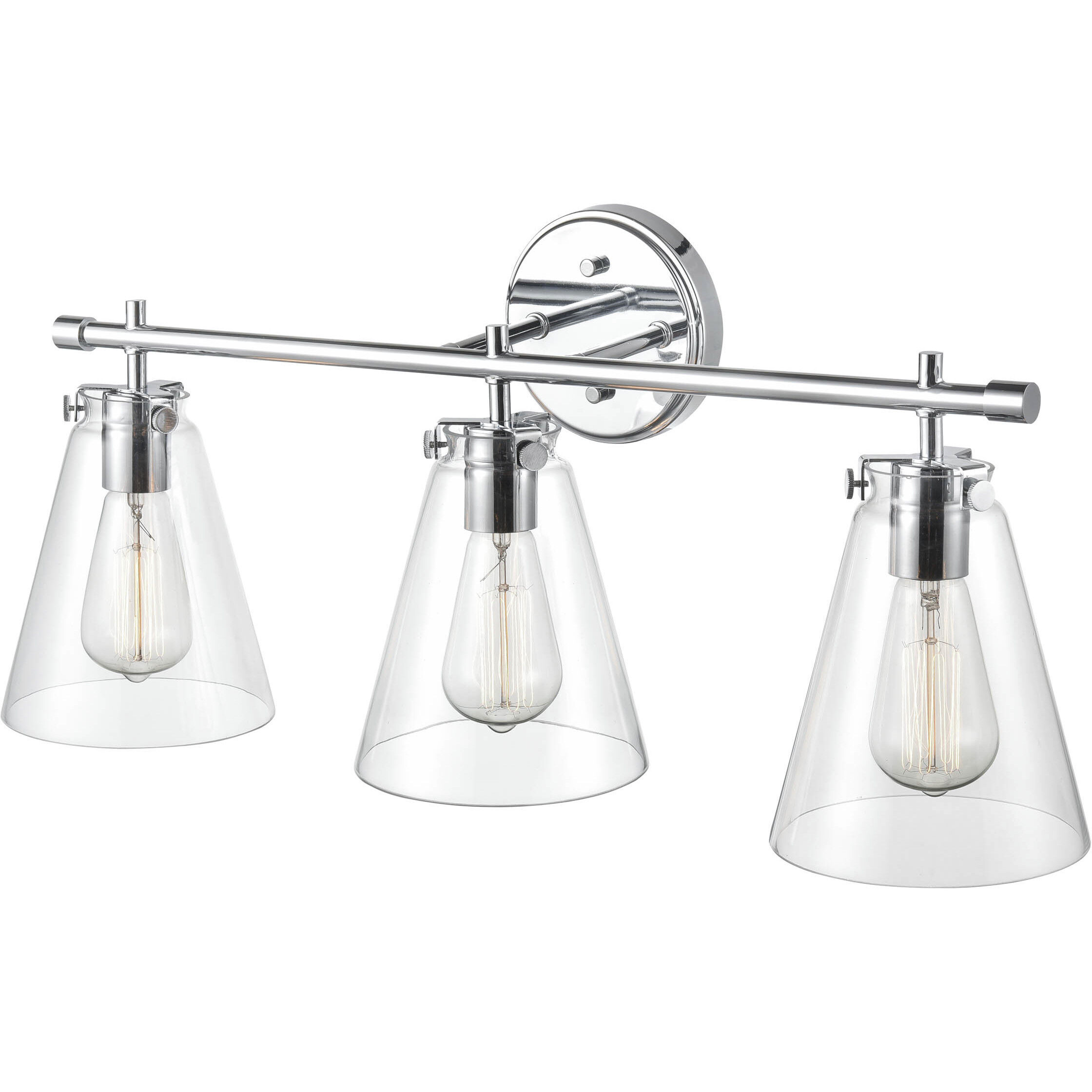 Aliza 3 Light 27 inch Chrome Bathroom Vanity Light Wall Light